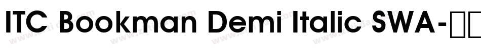ITC Bookman Demi Italic SWA字体转换